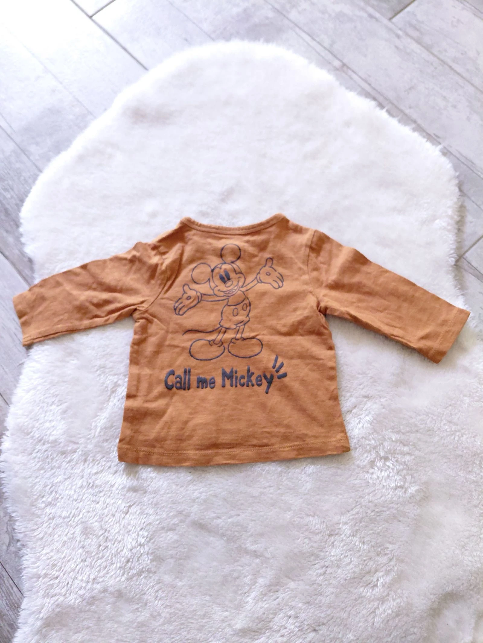 T-shirt manches longues carame Mickey Disney Baby orchestra 3 mois – photo 3
